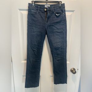 Frame le high straight leg jeans dark wash